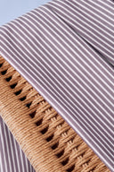 Fabric Sunray stripes lavender purple sold by the metre – slightly sheer – Atelier Brunette