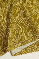 Tissu Sya lin viscose imprimé bleu nuit indigo au mètre – botanique et léger – Atelier Brunette