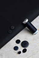 Dark charcoal grey water-repellent cotton fabric by the metre – ideal for trench coats – Atelier Brunette
