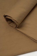 Tissu coton déperlant imperméable taupe café au mètre – idéal trench – Atelier Brunette