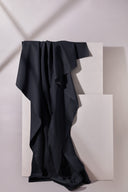 Black cotton gabardine fabric by the metre – durable and flowing – Atelier Brunette