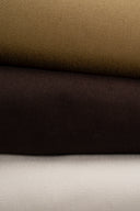 Tissu gabardine légère coton taupe café au mètre – fluide et estival – Atelier Brunette