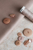 Sand beige cotton gabardine fabric by the metre – durable and flowing – Atelier Brunette