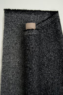 Black and off-white flecked wool-blend fabric by the metre – stylish tweed, warm feel – Atelier Brunette