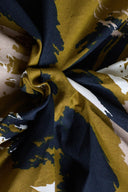 Mira viscose fabric, midnight indigo blue print, by the metre – flowing and delicate – Atelier Brunette