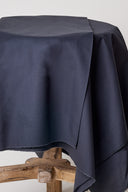Dark charcoal grey cotton poplin fabric by the metre – smooth and silky – Atelier Brunette