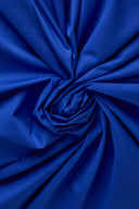 Electric blue cotton poplin fabric by the metre – smooth and silky – Atelier Brunette