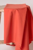Tissu popeline coton orange coquelicot au mètre – lisse et soyeux – Atelier Brunette