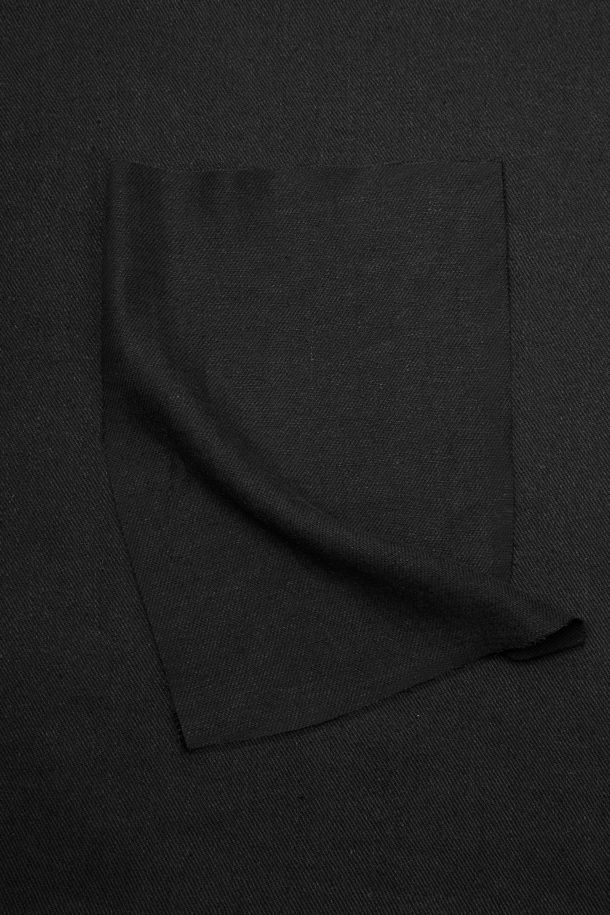 Fabric Twill Lin Viscose Livaeco™ Black sold by the metre - Atelier Brunette - 1