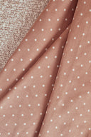 Fabric polka-dot corduroy burgundy maple sold by the metre – retro pattern – Atelier Brunette