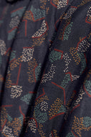 Tissu Vera viscose géométrique bleu nuit marine au mètre – Atelier Brunette