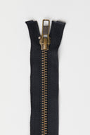 Separating zipper brass black 60 cm - Atelier Brunette - 1