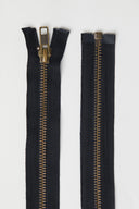 Separating zipper brass black 60 cm - Atelier Brunette - 3