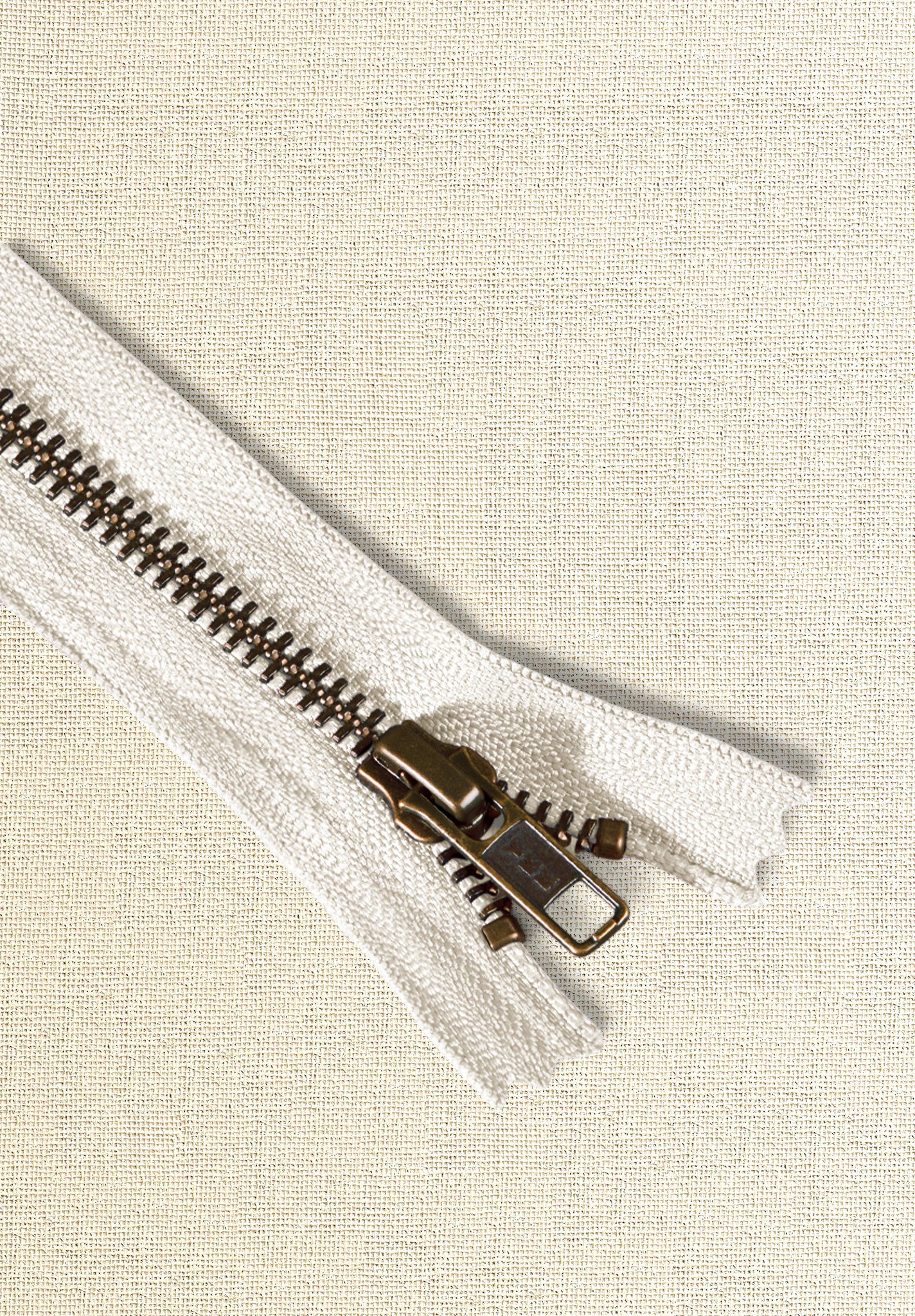 Brass Single Slider Zipper - 15 cm